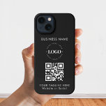Logotipo de empresa personalizado Código QR y text<br><div class="desc">Promociona tu negocio con este elegante estuche para iPhone,  que incluye el logotipo y el texto de los personalizados. Añade fácilmente tu logotipo haciendo clic en la opción "personalizar".</div>