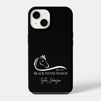 Funda Para iPhone 14 logotipo de rancho de caballos marca de establo ec