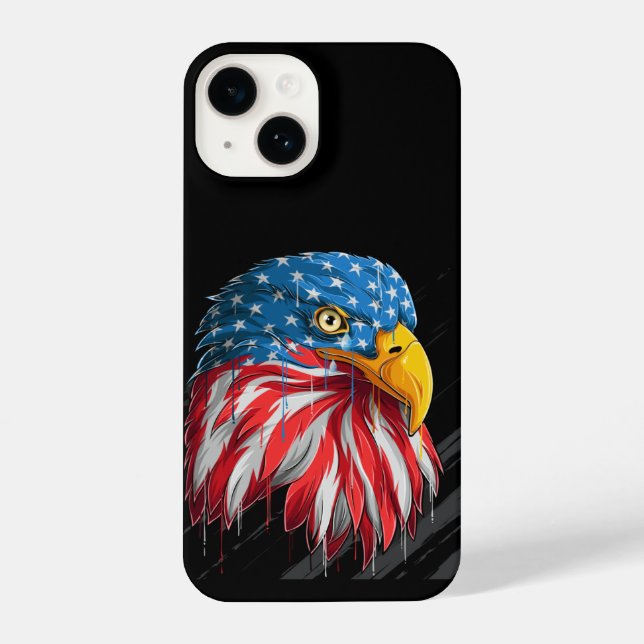 Funda Para iPhone Logotipo del águila calva estadounidense de Estado (Reverso )