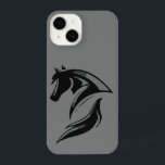 Funda Para iPhone 14 Logotipo del caballo negro Ecuestre de arte gráfic<br><div class="desc">Logotipo del caballo negro Ecuestre de arte gráfico</div>