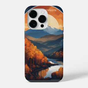 Funda Para iPhone 14 Pro Logotipo para dar ideas - Montañas humeantes