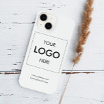 Funda Para iPhone 14 Logotipo Profesional Blanco sencillo<br><div class="desc">Añade tu logotipo.</div>