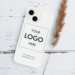 Funda Para iPhone 14 Logotipo Profesional Blanco sencillo