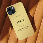 Logotipo y texto del Personalizado de Gold Gradien<br><div class="desc">Promociona tu negocio con este estuche para iPhone genial,  con fondo de gradiente dorado,  logotipo personalizado y texto. Añade fácilmente tus detalles haciendo clic en la opción "personalizar".</div>