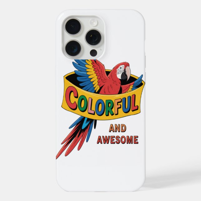 Funda Para iPhone Loro colorido (Reverso )