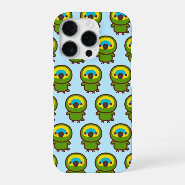 Funda Para iPhone loro de frente azul (Reverso)