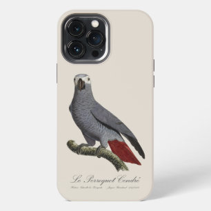 Funda Para iPhone 13 Pro Max Loro gris africano, Psittacus erithacus, vintage