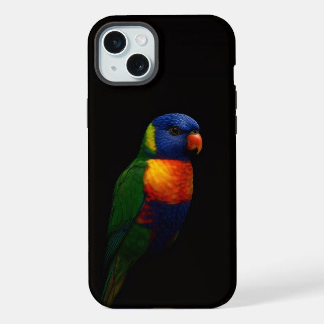 Funda Para iPhone Loro Lorikeet Negro 4 Luxe (Reverso )