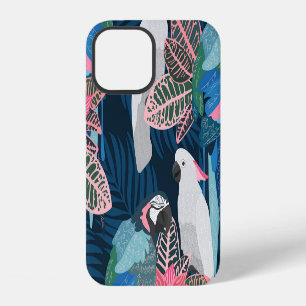 Funda Para iPhone 12 Loros Tropicales: Patrón Continuo Vintage