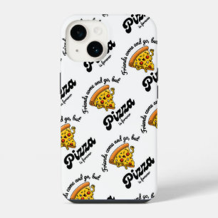 Funda Para iPhone 14 Los amigos vienen y van, pero la pizza es divertid