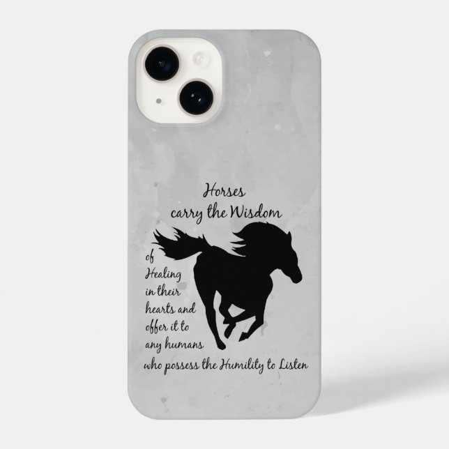 Funda Para iPhone Los caballos nos enseñan Sabiduría Tótem Espíritu  (Reverso )