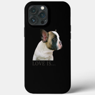 Funda Para iPhone 13 Pro Max Love French Bulldog Frenchie Mom Dad Dog Puppy