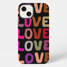 LOVE retro groovy letras onduladas patrón de repet