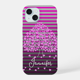 Funda para iPhone Love Tree Raya Rosa