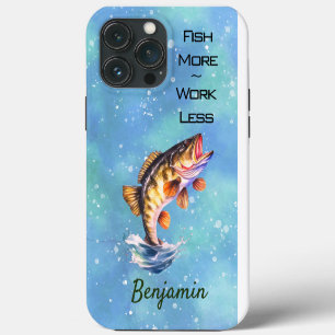 Funda Para iPhone 13 Pro Max Lubina de Boca Grande Saltando Fuera Del Agua