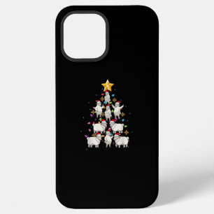 Funda Para iPhone 12 Pro Max Luces de árbol de Navidad de oveja de Santa divert
