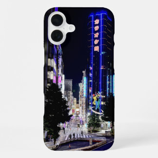 Funda Para iPhone 16 Plus Luces de la ciudad en Osaka Japón por la noche