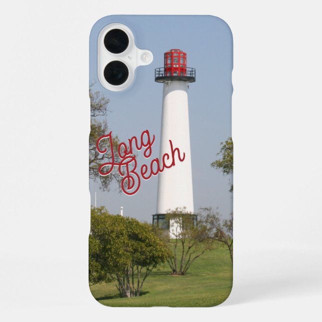 Funda Para iPhone Luces Guiadoras: Serenidad del Faro de Long Beach (Reverso )