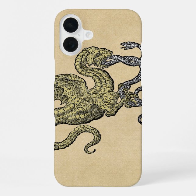 Funda Para iPhone Lucha de dragones y serpientes (Reverso )