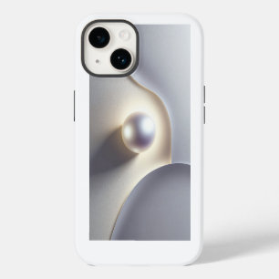 Funda Para iPhone 14 Lujo Perlado Minimalista 3D con Suave Resplandor E