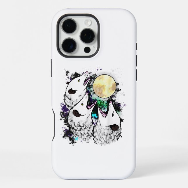 Funda Para iPhone Luna de Zarigüeya Divertida Zarigüeya Gritando Lin (Reverso )