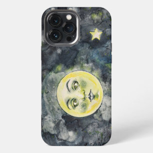 Funda Para iPhone 13 Pro Max Luna Divertida Loca Ojos Tontos Raros  