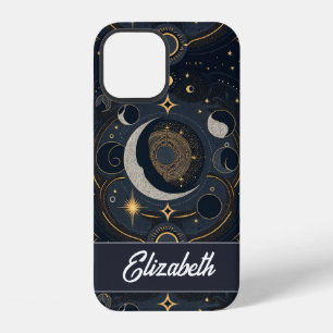 Funda Para iPhone 12 Luna y estrellas celestiales mágicas personalizada