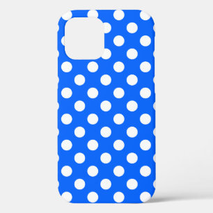 Funda Para iPhone 12 Lunares blancos sobre azul real