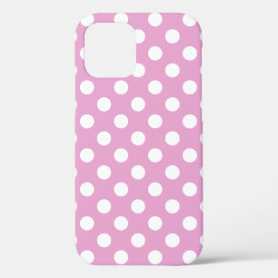 Funda Para iPhone 12 Lunares blancos sobre rosa pálido
