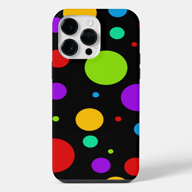 Funda Para iPhone Lunares de Arcoíris (Reverso )