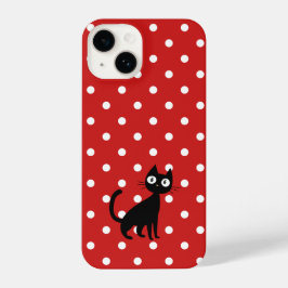 Funda Para iPhone 14 Lunares Negros en Negrita