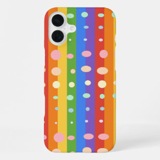 FUNDA PARA iPhone 16 PLUS LUNARIS PUNTOS RAYAS