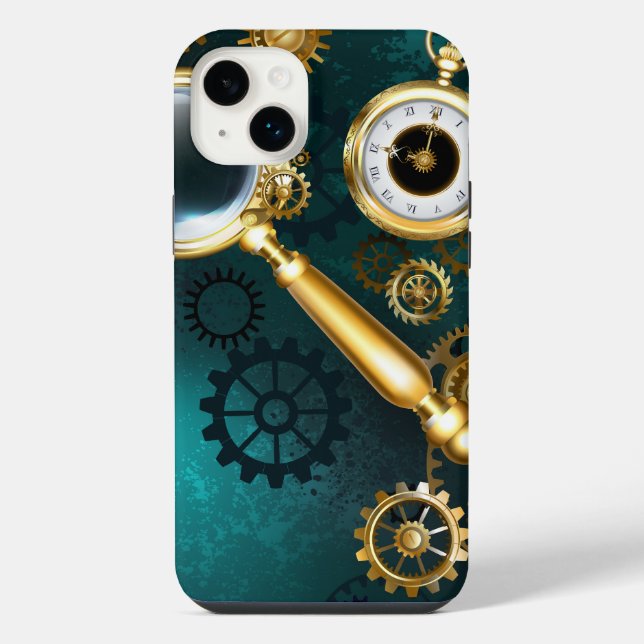 Funda Para iPhone Lupa de estilo steampunk (Reverso)