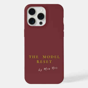 Luxury Deep Burgundy & Gold Parisian Chic iPhone 1