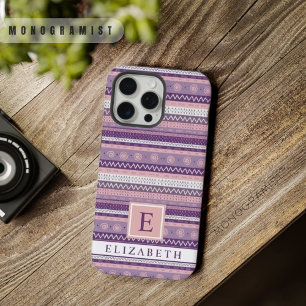 Luz Rosa Oscuro Personalizable Blanco Morado Aztec