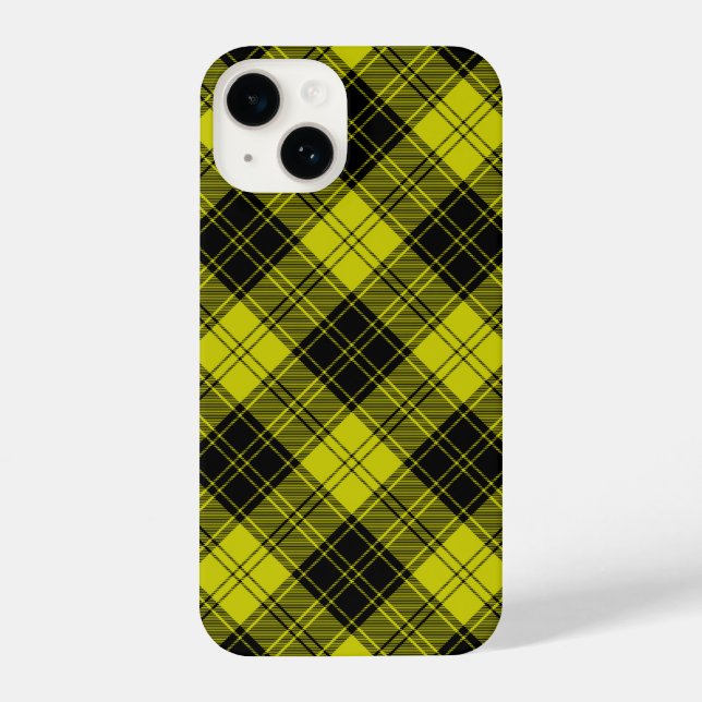 Funda Para iPhone Macachlan tartan amarillo chapa (Reverso )