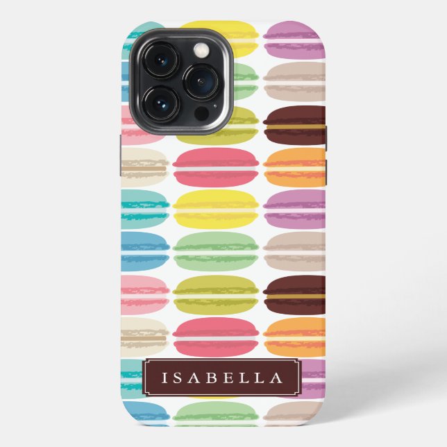 Funda Para iPhone Macarones arcoiris personalizados (Reverso )