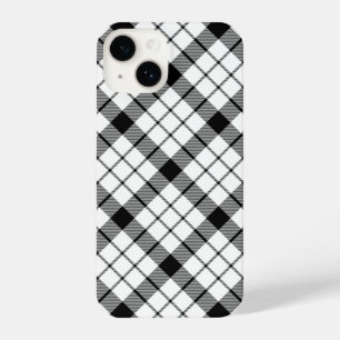 Funda Para iPhone 14 MacFarlane tartan blanco negro plaid