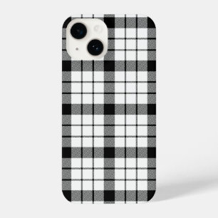 Funda Para iPhone 14 MacFarlane tartan blanco negro plaid
