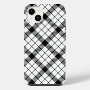 Funda Para iPhone 14 Plus MacFarlane tartán cuadros negros blancos