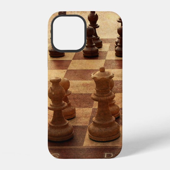 Funda Para iPhone Macro de tablero de ajedrez (Reverso )