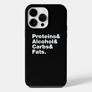 Funda Para iPhone 14 Pro Max Macronutrientes. Proteínas & Alcohol & Carbohidrat