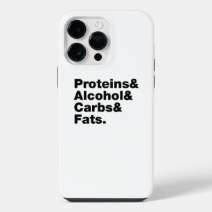 Funda Para iPhone 14 Pro Max Macronutrientes. Proteínas & Alcohol & Carbohidrat