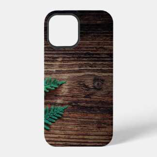 Funda Para iPhone 12 Madera de la planta de hierro grano de helecho peq