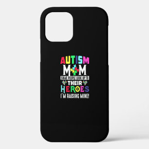 Funda Para iPhone 12 Madre Autista Mi Hijo Es Héroe Traje de Concientiz