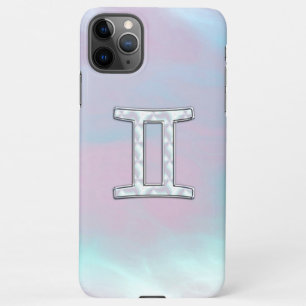 Funda Para iPhone 11Pro Max Madre del Rótulo Gemini Zodiac estilo Perla