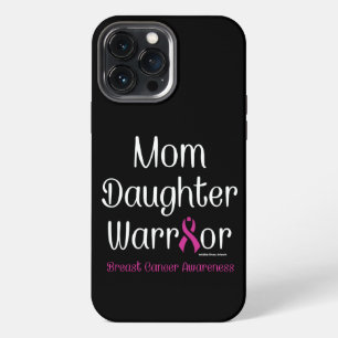Funda Para iPhone 13 Pro Max Madre Hija Guerrera...Cáncer de Seno