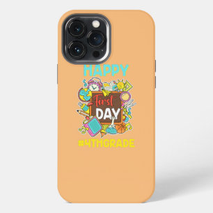 Funda Para iPhone 13 Pro Max Maestro Estudiante de 4to Grado Vintage Feliz Prim