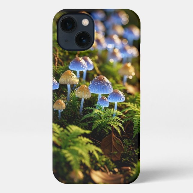 Funda Para iPhone Magical Bioluminescent Fungi - Deep Forest (Reverso )