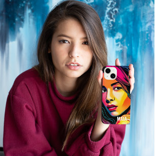 Funda Para iPhone 14 Maia, un hermoso nombre personalizado de mujer pol